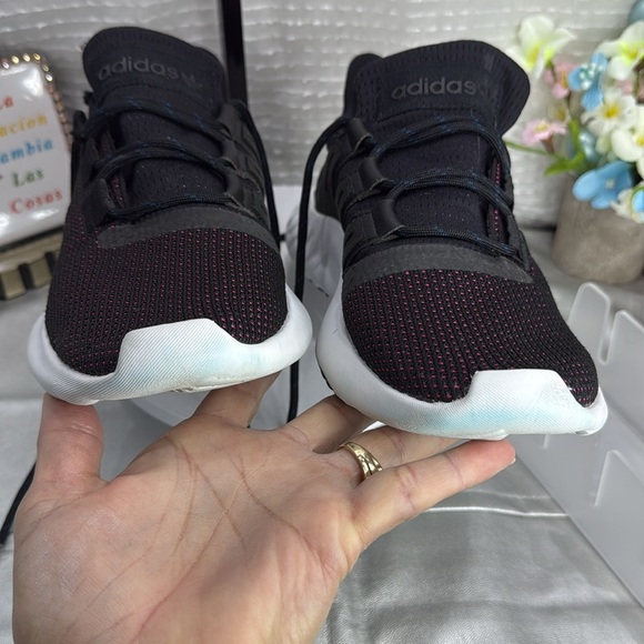 (H5) Adidas Tubular Dusk Women's Running Shoes, Size 9, Black/Pink - Picture 11 of 13